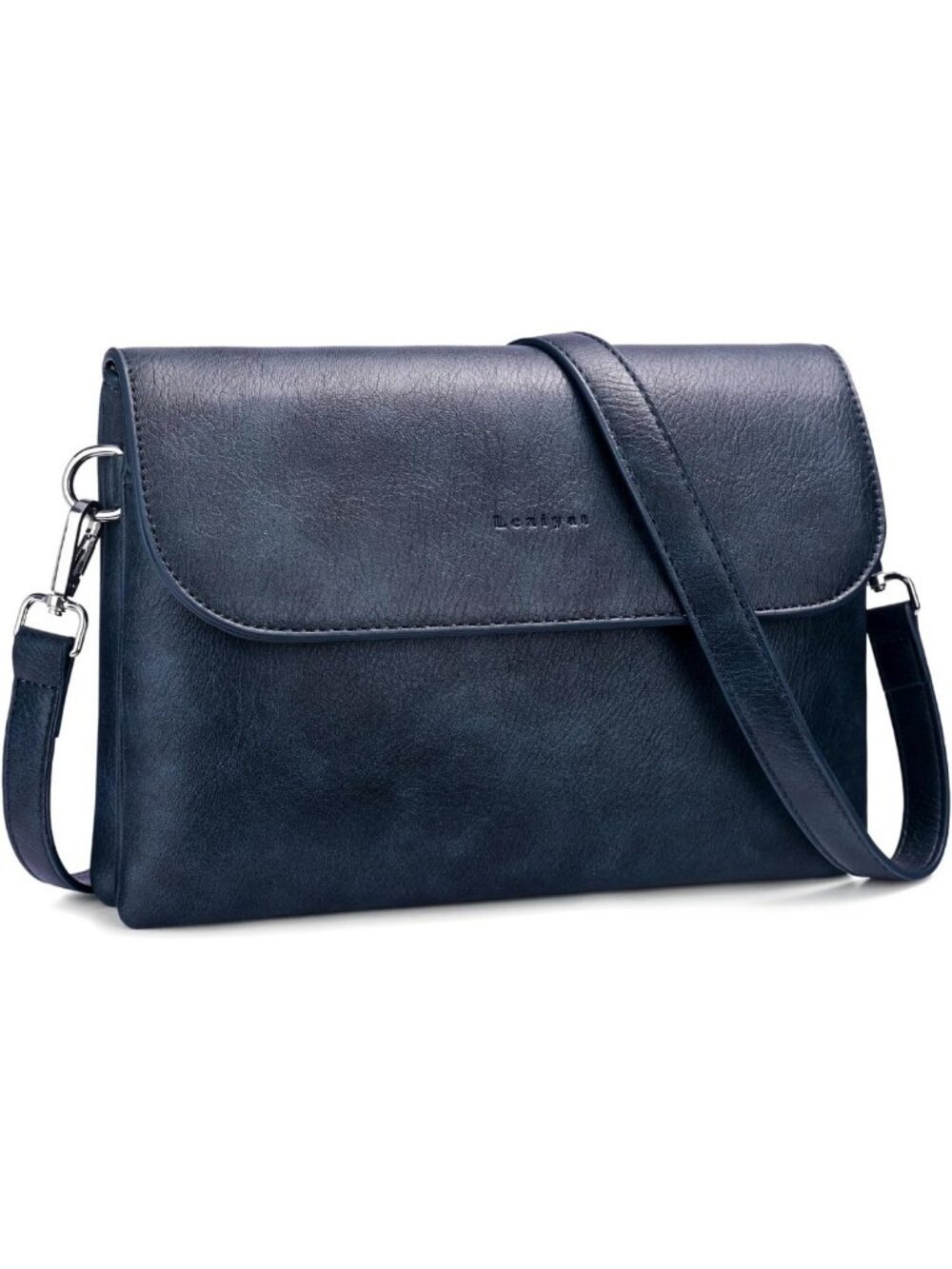 Stylish Vegan Leather RFID Crossbody Bag for Women - 2 Straps, White Color